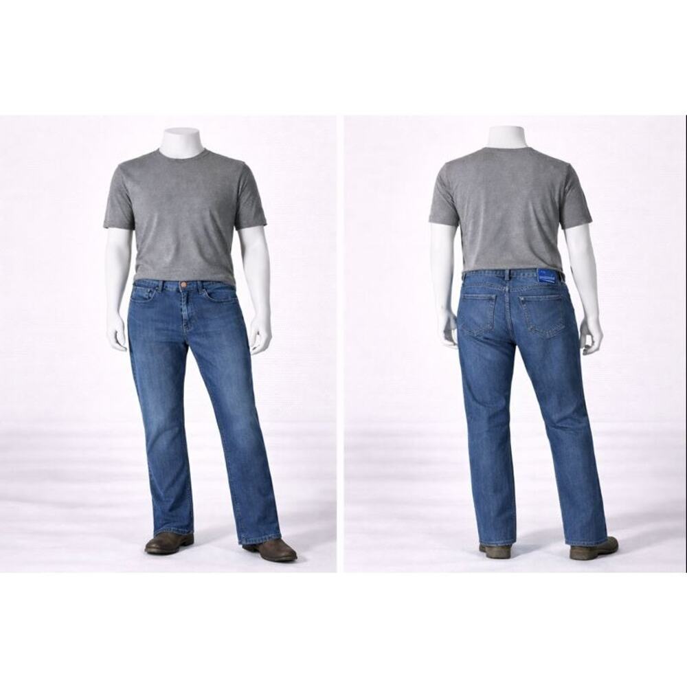 Mugsy Jeans Men’s Slim Straight Stretch Denim studio Blue FLXNSB 35x30
